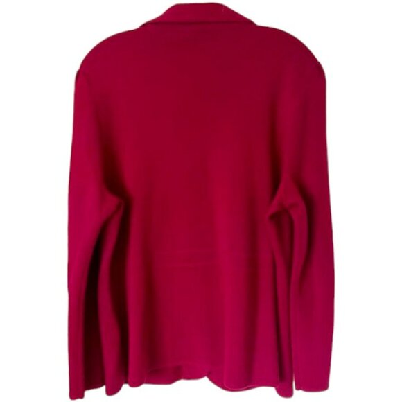 Talbots Raspberry Red Knit Blazer Jacket - Picture 4 of 10